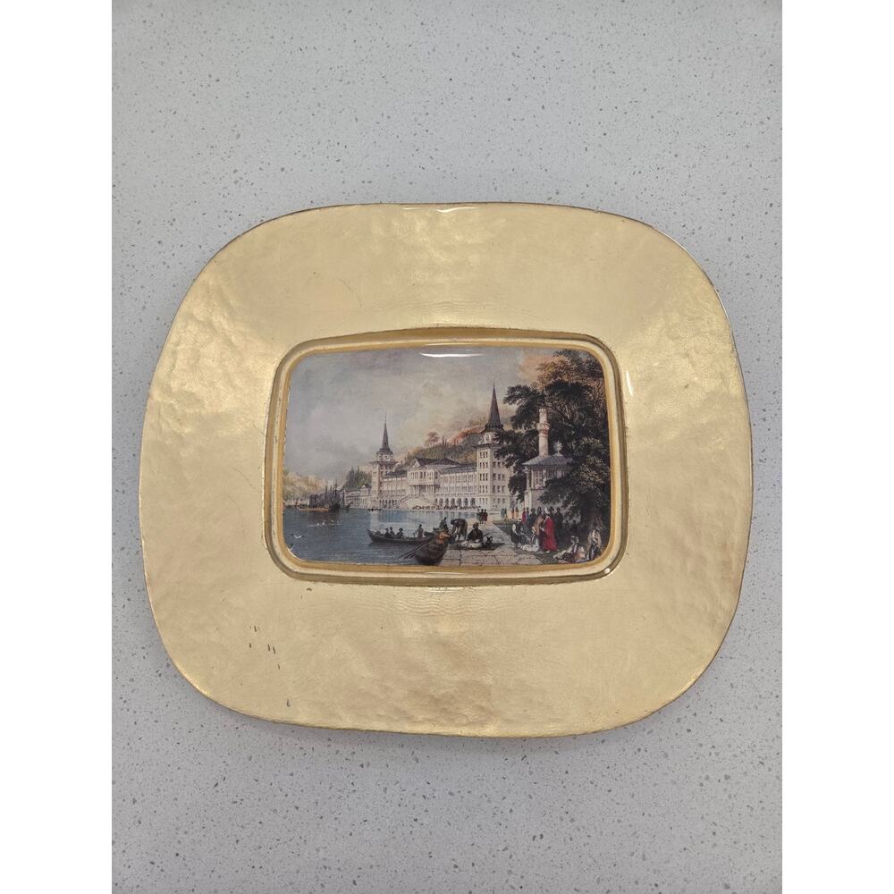 Pasabahce Istanbul Kuleli Military High School Engraved Plate 11 × 12.5 in